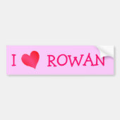 I Liebe Rowan Autoaufkleber (Vorne)
