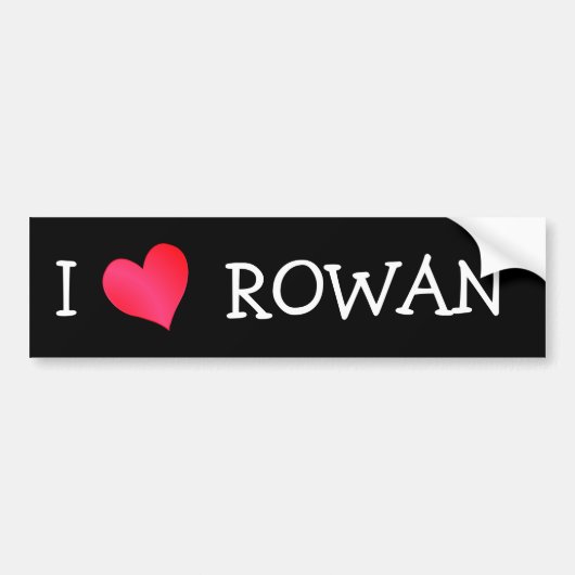 I Liebe Rowan Autoaufkleber (Vorne)