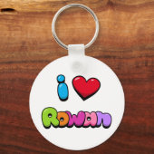 I Liebe Rowan Schlüsselanhänger (Rückseite)
