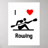 I Liebe Rowing Poster (Vorne)