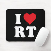 I Liebe RT Initials I Heart R.t. Vorname R Mousepad (Mit Mouse)