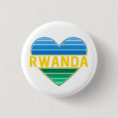 I Liebe Ruanda, ruandisches ruandisches Herz Button (Vorderseite)