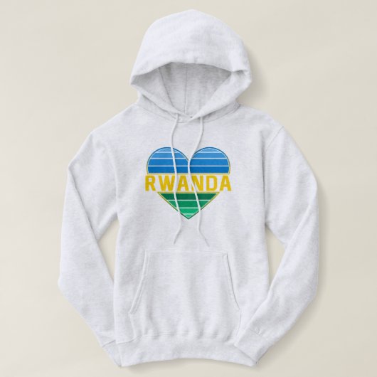 I Liebe Ruanda, ruandisches ruandisches Herz Hoodie (Design vorne)