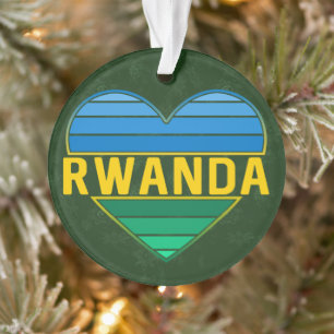 I Liebe Ruanda, ruandisches ruandisches Herz Ornament