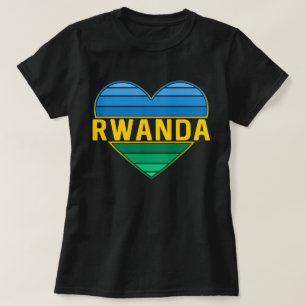 I Liebe Ruanda, ruandisches ruandisches Herz T-Shirt