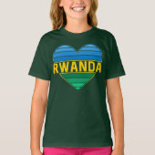 I Liebe Ruanda, ruandisches ruandisches Herz T-Shirt (Vorderseite)