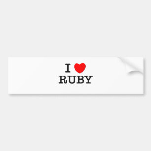 I Liebe-Rubin Autoaufkleber