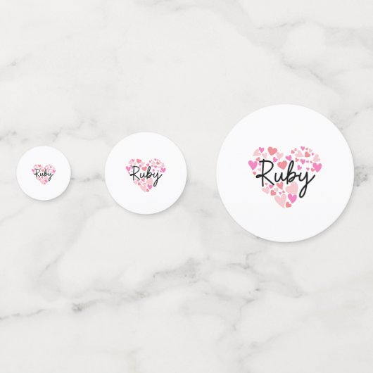 I Liebe Ruby Konfetti (Rückseiten)