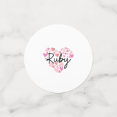 I Liebe Ruby Konfetti (Klein Vorderseite)