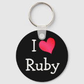 I Liebe Ruby Schlüsselanhänger (Vorderseite)