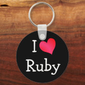 I Liebe Ruby Schlüsselanhänger (Vorderseite)