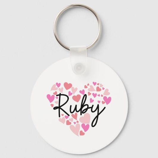 I Liebe Ruby Schlüsselanhänger (Vorderseite)