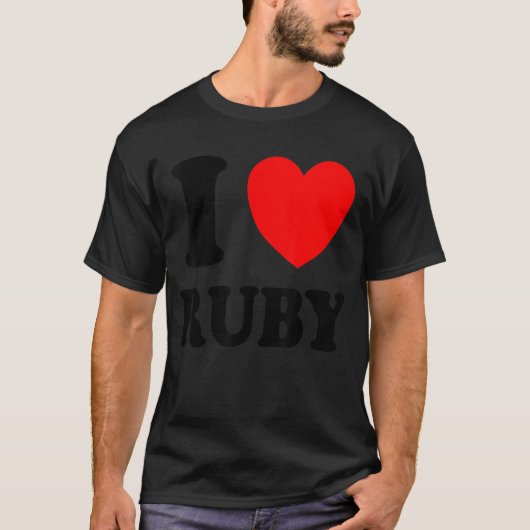 I Liebe Ruby T-Shirt (Vorderseite)