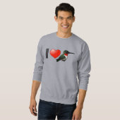 I Liebe Ruby-throats Sweatshirt (Vorne ganz)