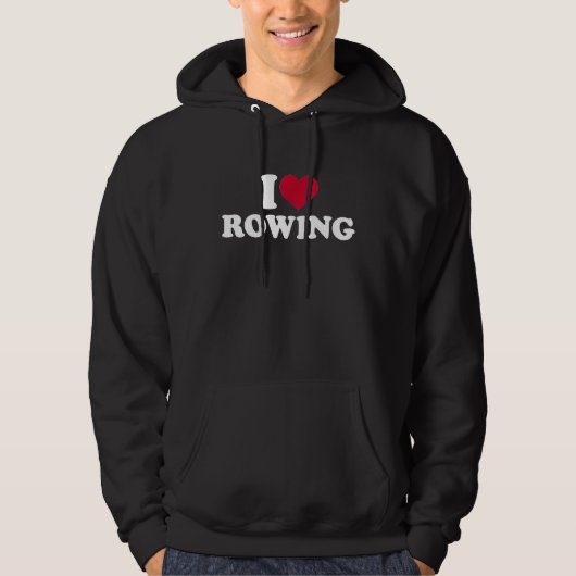 I Liebe Rudern Hoodie (Vorderseite)