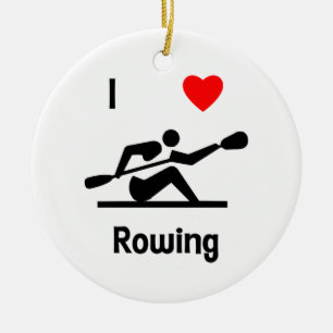 I Liebe-Rudern Keramik Ornament