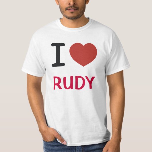 I Liebe Rudy T-Shirt (Vorderseite)