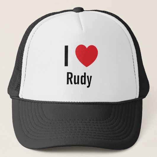 I Liebe Rudy Truckerkappe (Vorderseite)