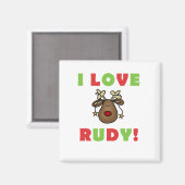 I Liebe Rudy Tshirts and Gifts Magnet (Vorderseite/Rückseite)