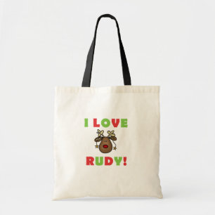 I Liebe Rudy Tshirts and Gifts Tragetasche