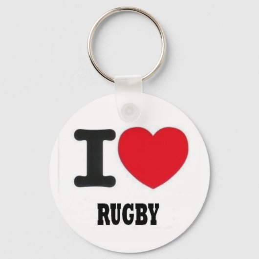i Liebe Rugby2 Schlüsselanhänger (Vorderseite)