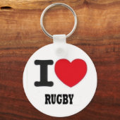 i Liebe Rugby2 Schlüsselanhänger (Vorderseite)
