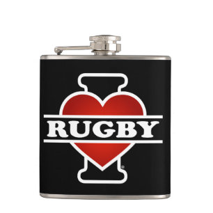 I Liebe-Rugby Flachmann