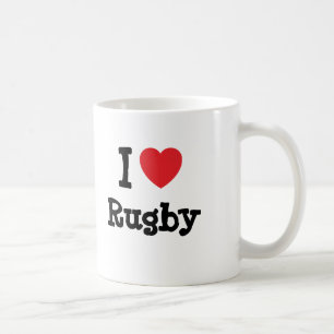 I Liebe Rugby-Herzbrauch personalisiert Kaffeetasse