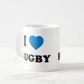I Liebe-Rugby Kaffeetasse (Vorderseite Links)