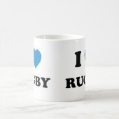 I Liebe-Rugby Kaffeetasse (Mittel)