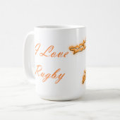 I Liebe-Rugby Kaffeetasse (Vorderseite Links)