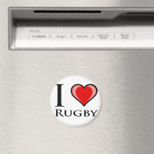I Liebe Rugby Magnet (In Situ (Geschirrspüler))