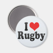 I Liebe Rugby Magnet (Vorderseite/Rückseite)