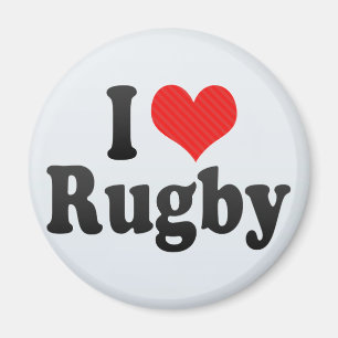 I Liebe-Rugby Magnet
