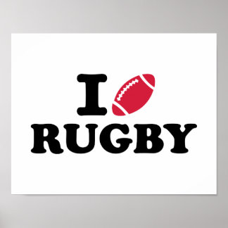 I Liebe Rugby Poster