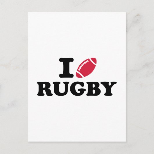 I Liebe Rugby Postkarte (Vorderseite)
