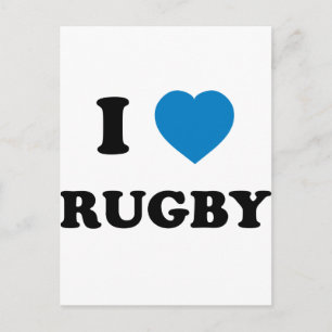 I Liebe Rugby Postkarte