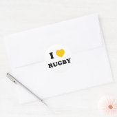 I Liebe Rugby Runder Aufkleber (Umschlag)