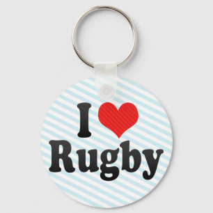 I Liebe-Rugby Schlüsselanhänger