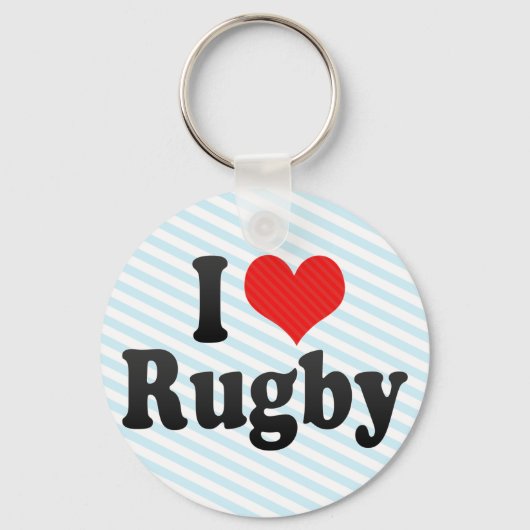I Liebe Rugby Schlüsselanhänger (Vorderseite)