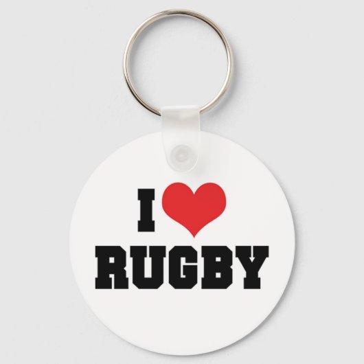 I Liebe Rugby Schlüsselanhänger (Vorderseite)