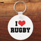 I Liebe Rugby Schlüsselanhänger (Vorderseite)