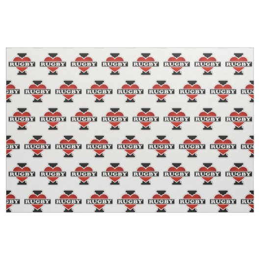 I Liebe-Rugby Stoff (Fat Quarter (45,7 x 55,9 cm))