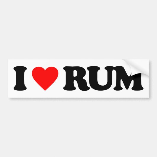I LIEBE-RUM AUTOAUFKLEBER (Vorne)