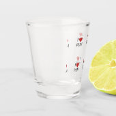 I Liebe Rum, neuartiger Rum trinkt Shotglas Schnapsglas (Links)