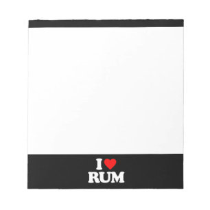I LIEBE RUM NOTIZBLOCK