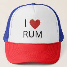 I Liebe Rum, Novelty Rum Drink Trucker Hat
