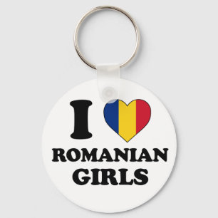 I Liebe Rumänen Mädchen Schlüsselanhänger
