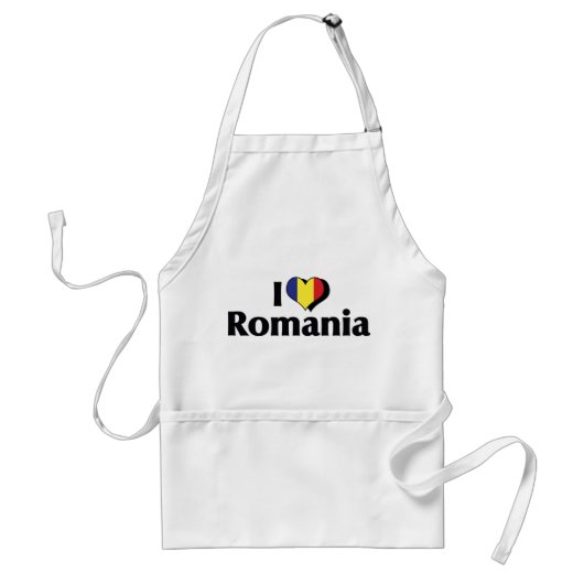 I Liebe Rumänien - Flagge Schürze (Vorne)