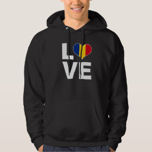 I Liebe Rumänien Herzenflagge Rumänien Hoodie